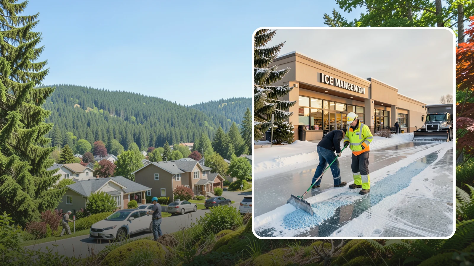 Grocery Store Deicing in Index, Snohomish County, WA - Deicing for grocery stores, keeping entrances, cart corrals, and loaded-customer paths safe during peak winter shopping.