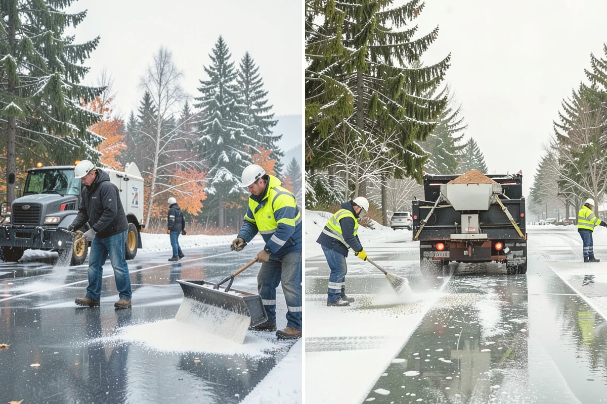 Grocery Store Deicing in Index, Snohomish County, WA - Map the entrance approach, cart corrals, and crosswalks