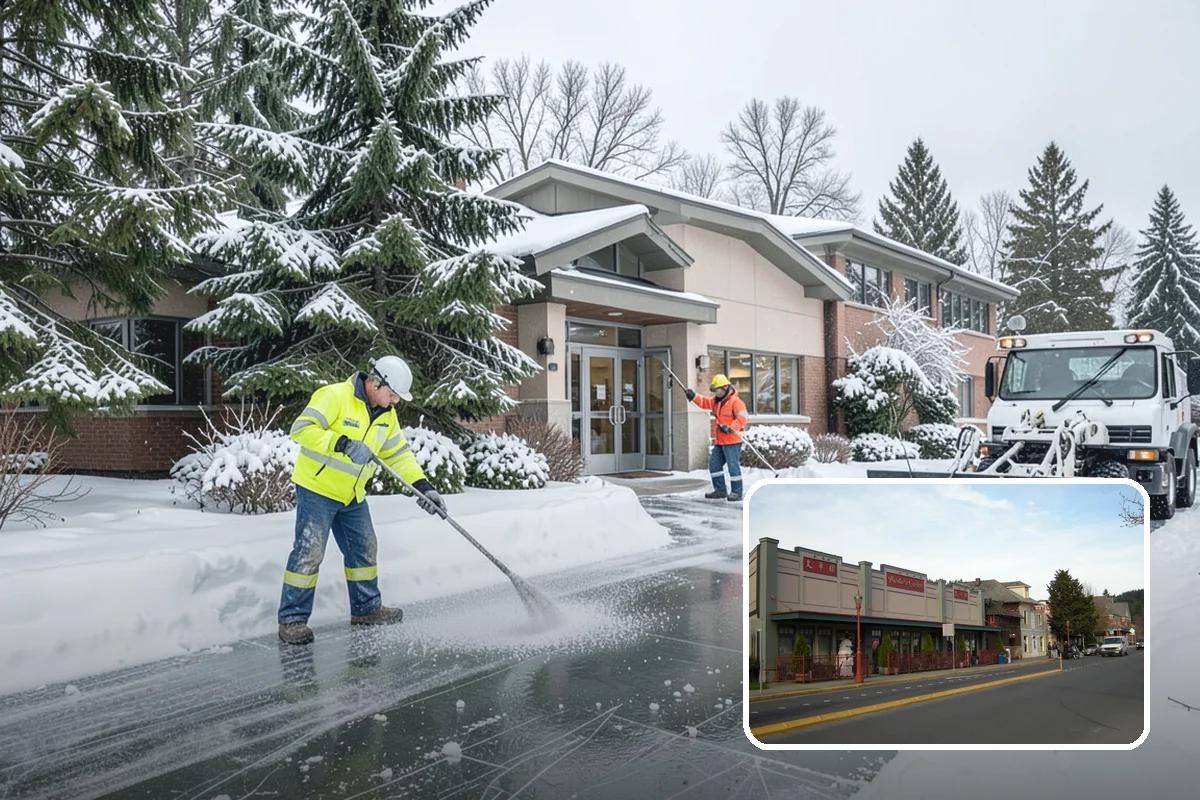 Grocery Store Deicing in Issaquah, King County, WA - Protects shoppers pushing carts and carrying heavy bags