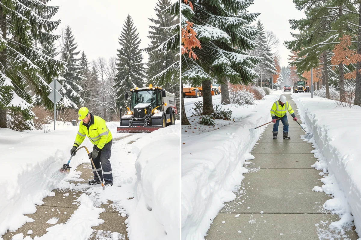 Grocery Store Deicing in Kent, King County, WA - Map the entrance approach, cart corrals, and crosswalks