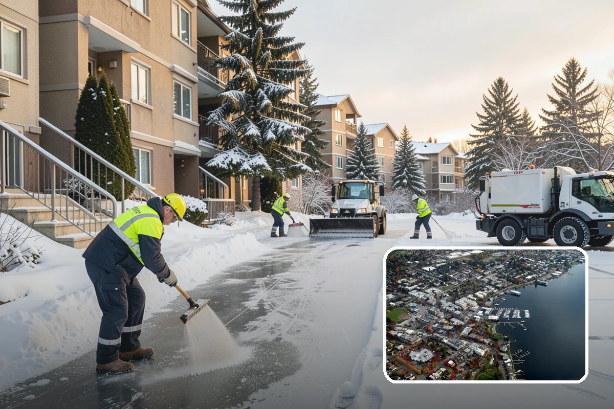 Grocery Store Deicing in Kirkland, King County, WA - Protects shoppers pushing carts and carrying heavy bags
