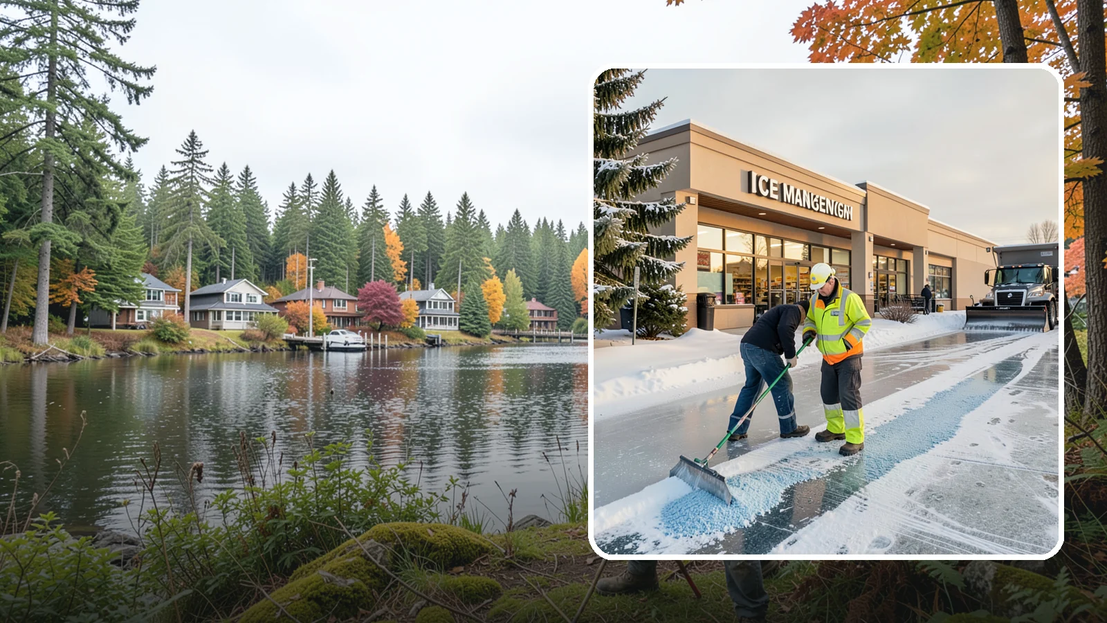 Grocery Store Deicing in La Conner, Skagit County, WA - Deicing for grocery stores, keeping entrances, cart corrals, and loaded-customer paths safe during peak winter shopping.