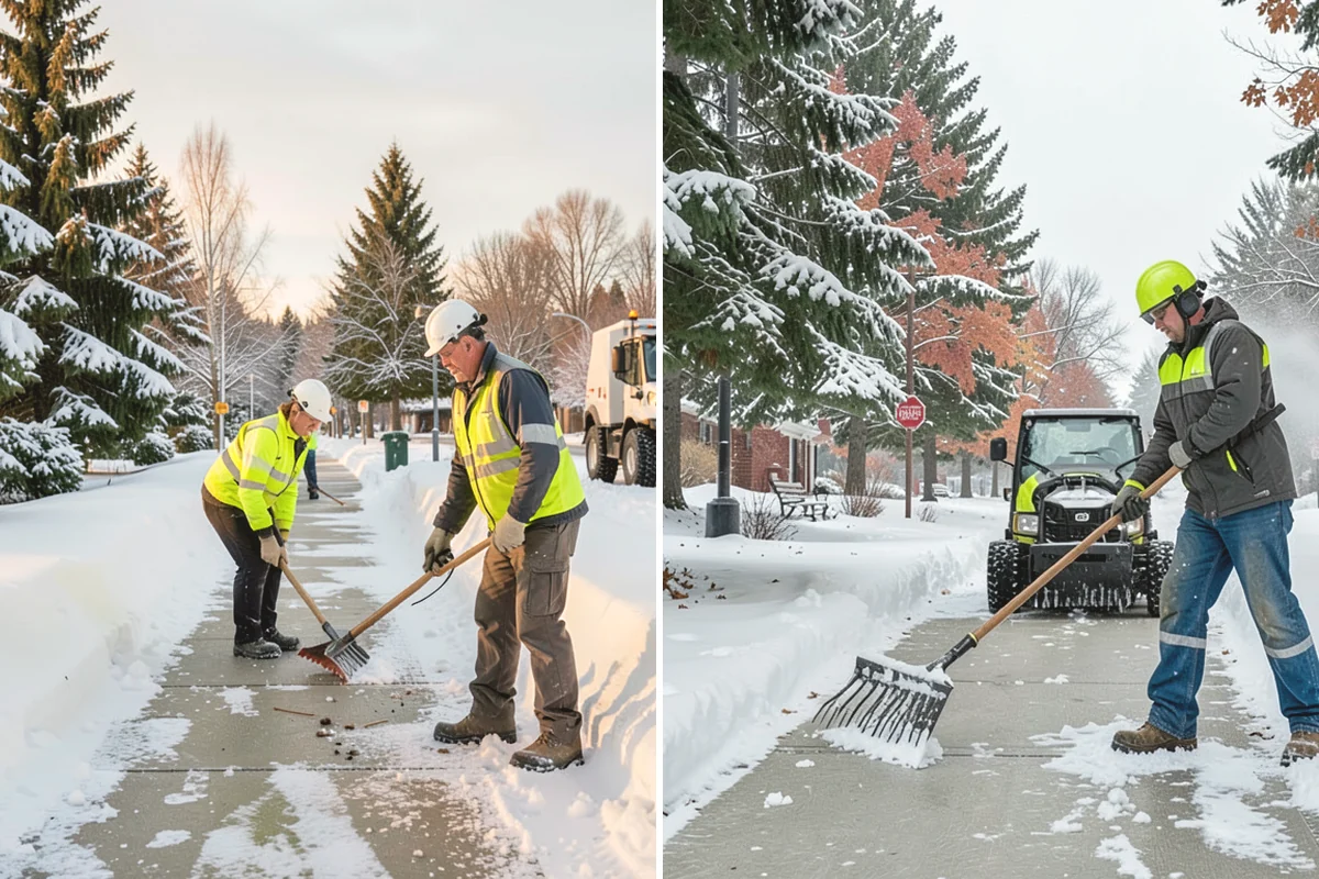 Grocery Store Deicing in Lake Stevens, Snohomish County, WA - Map the entrance approach, cart corrals, and crosswalks
