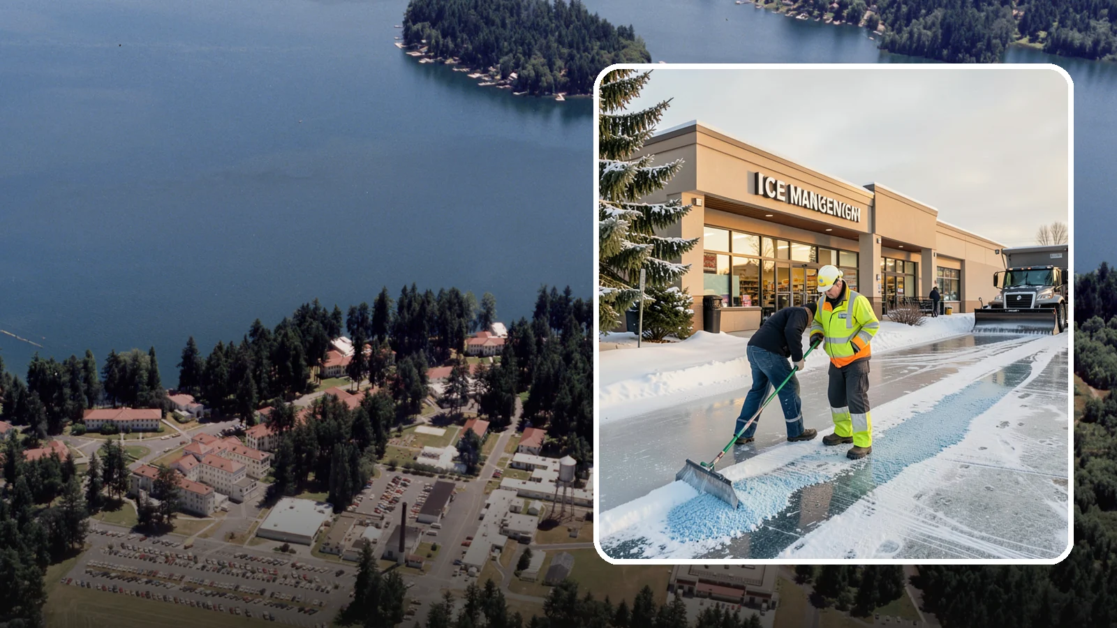 Grocery Store Deicing in Lakewood, Pierce County, WA - Deicing for grocery stores, keeping entrances, cart corrals, and loaded-customer paths safe during peak winter shopping.