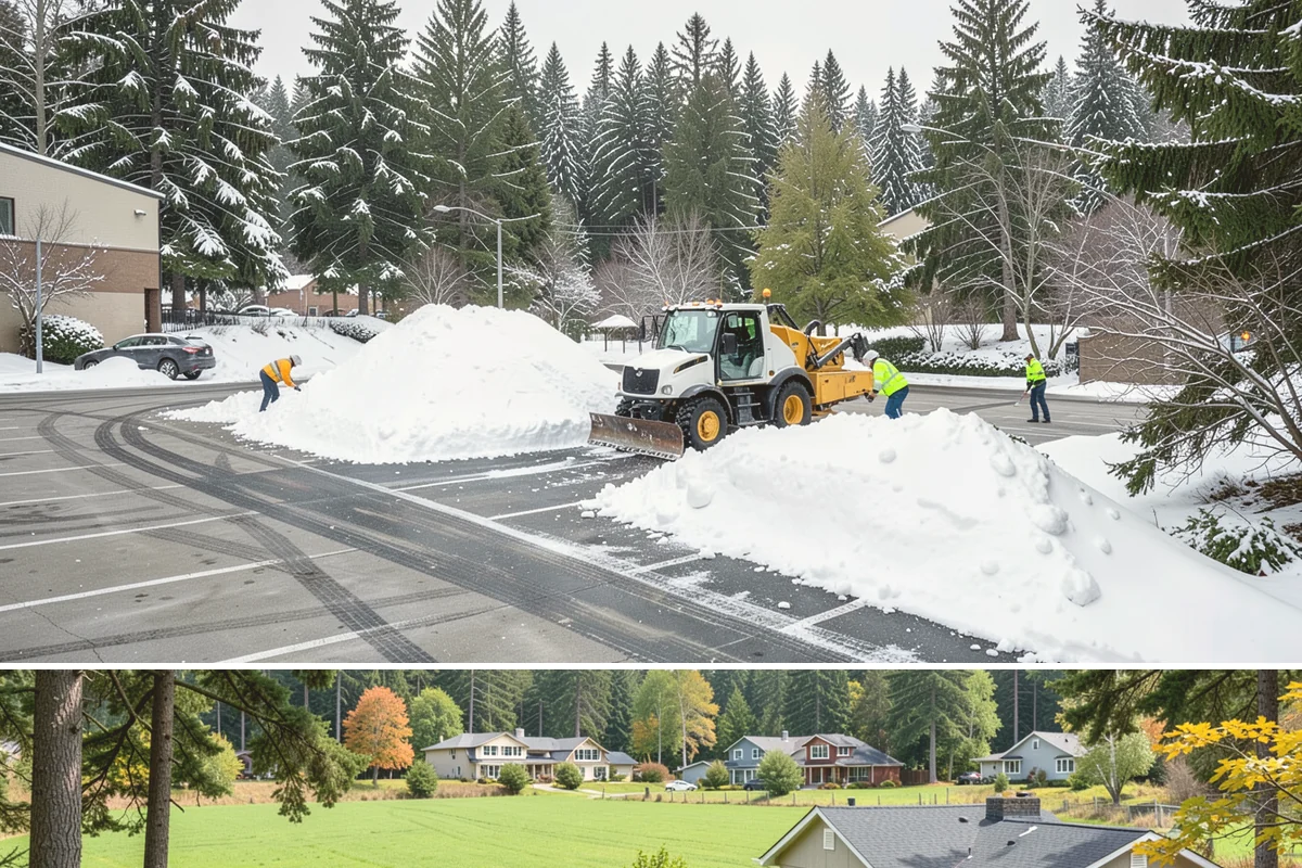 Grocery Store Deicing in Lyman, Skagit County, WA - Deicing runs the winter grocery season, peaking during the freezing-rain days when stores fill ahead of a lowland cold snap.
