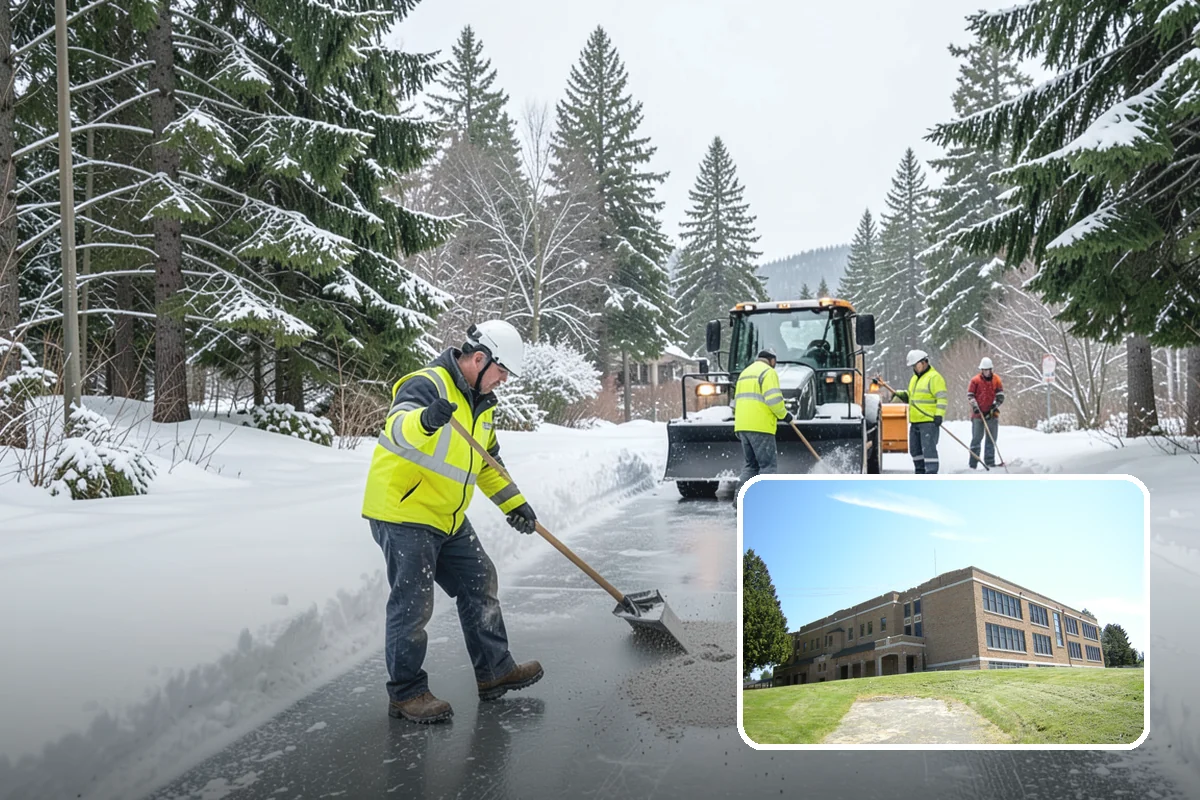 Grocery Store Deicing in Maple Valley, King County, WA - Protects shoppers pushing carts and carrying heavy bags