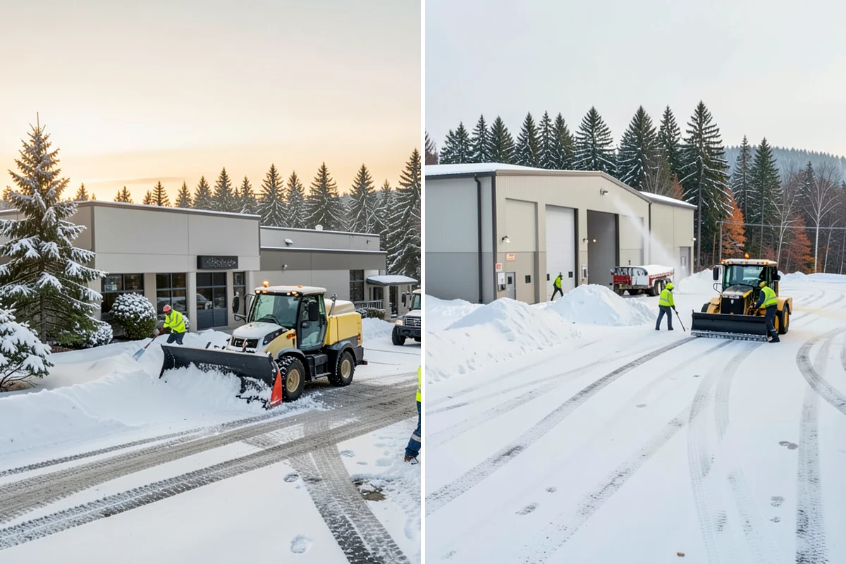 Grocery Store Deicing in Maple Valley, King County, WA - Map the entrance approach, cart corrals, and crosswalks