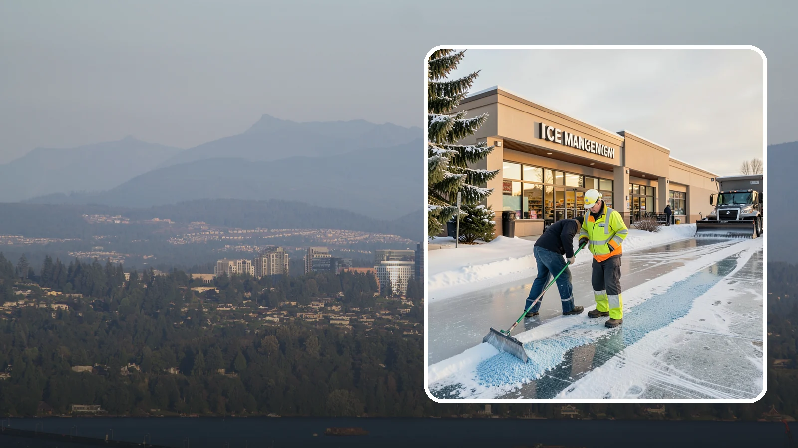 Grocery Store Deicing in Medina, King County, WA - Deicing for grocery stores, keeping entrances, cart corrals, and loaded-customer paths safe during peak winter shopping.