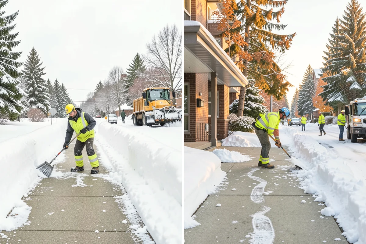 Grocery Store Deicing in Mercer Island, King County, WA - Map the entrance approach, cart corrals, and crosswalks