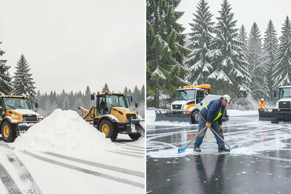 Grocery Store Deicing in Mount Vernon, Skagit County, WA - Map the entrance approach, cart corrals, and crosswalks