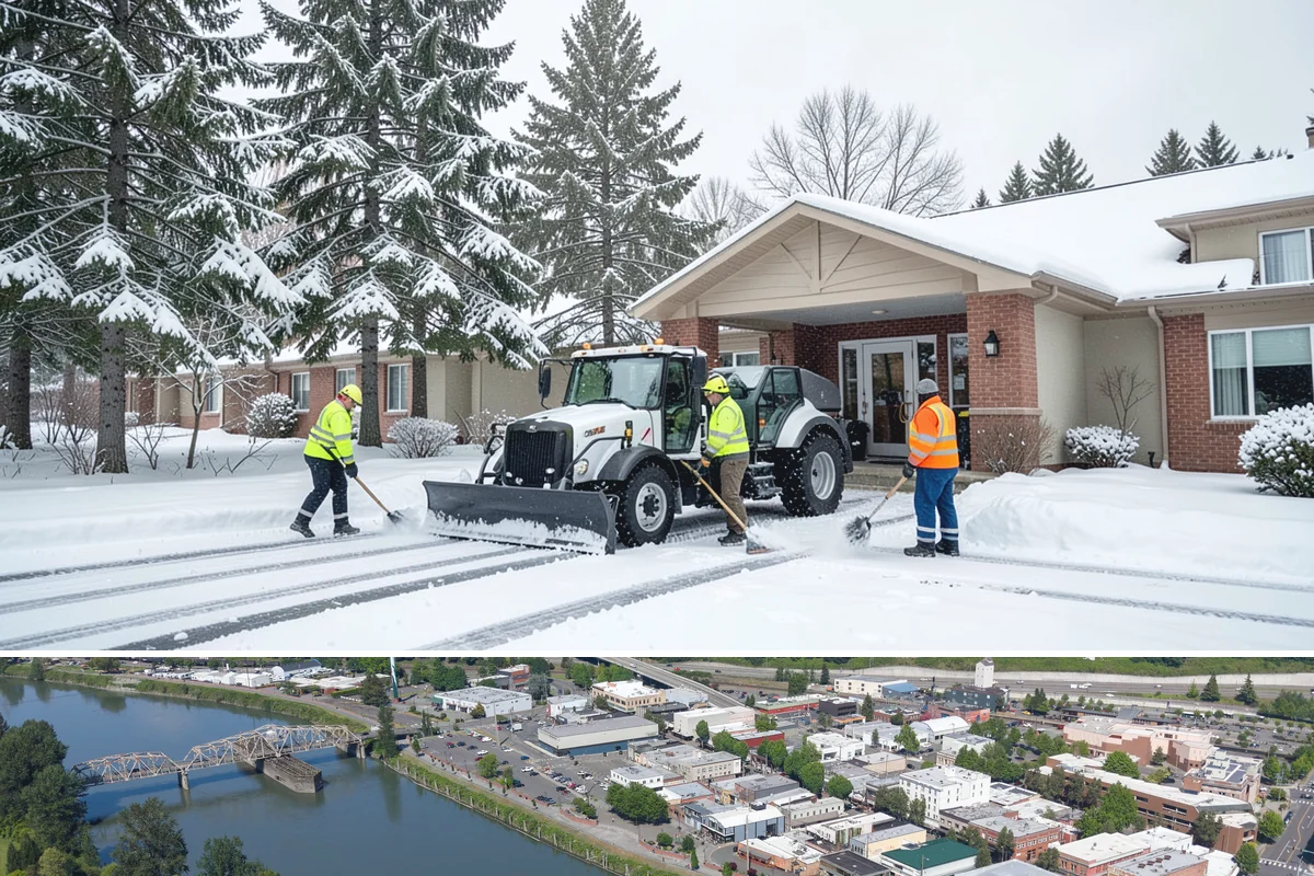 Grocery Store Deicing in Mount Vernon, Skagit County, WA - Deicing runs the winter grocery season, peaking during the freezing-rain days when stores fill ahead of a lowland cold snap.