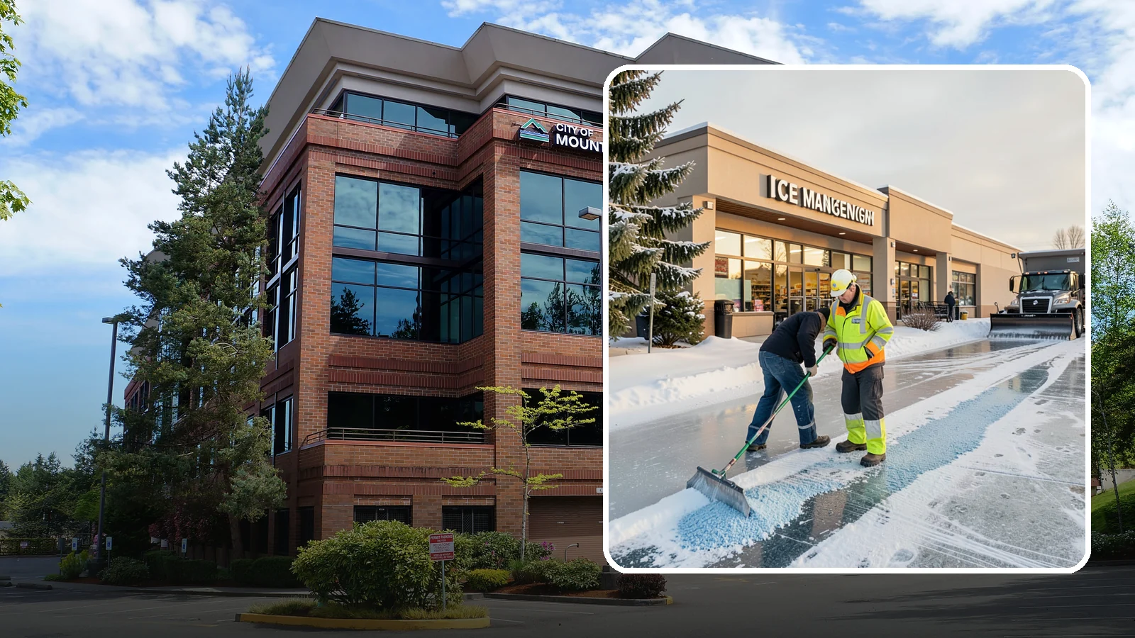 Grocery Store Deicing in Mountlake Terrace, Snohomish County, WA - Deicing for grocery stores, keeping entrances, cart corrals, and loaded-customer paths safe during peak winter shopping.