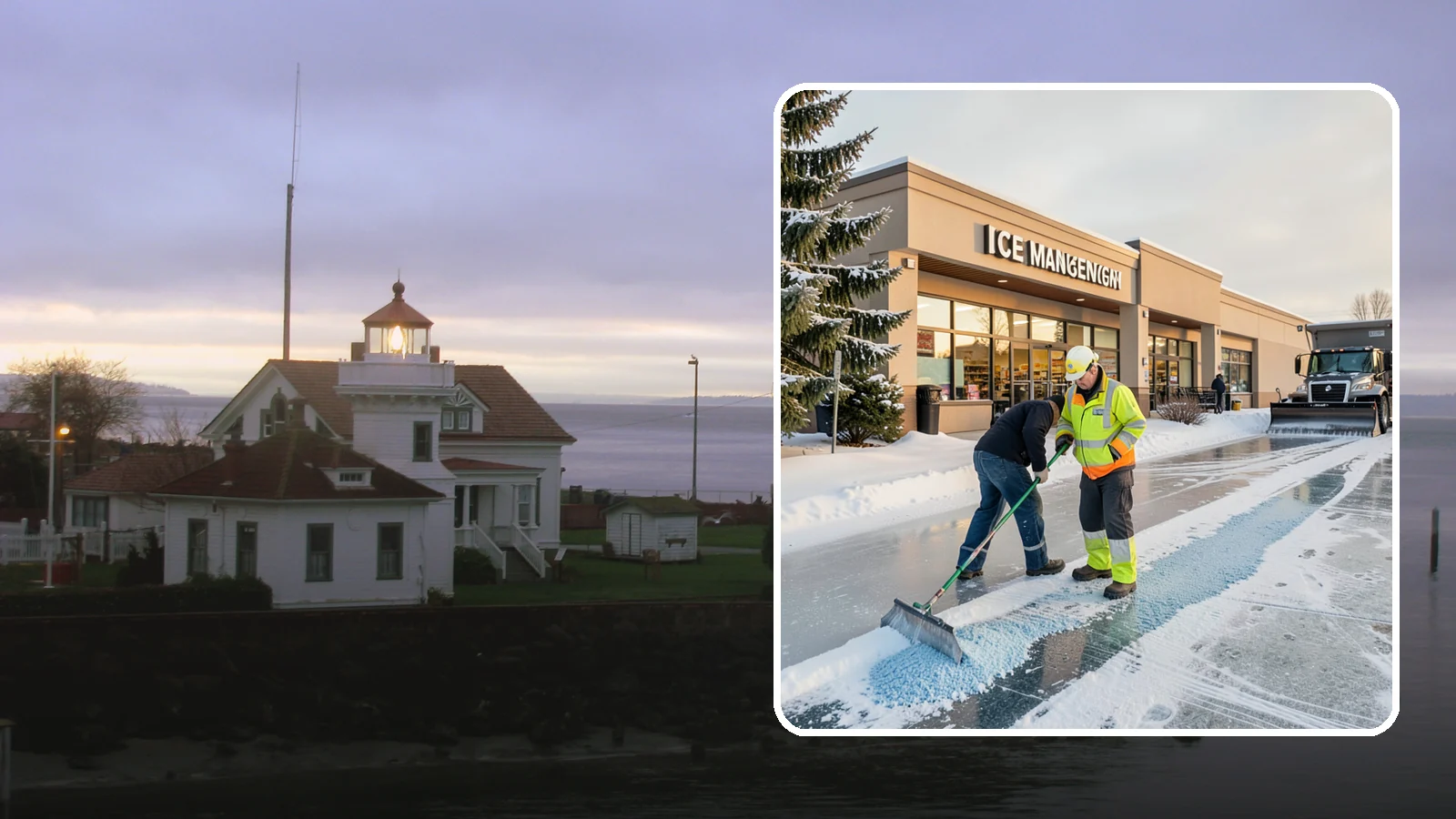Grocery Store Deicing in Mukilteo, Snohomish County, WA - Deicing for grocery stores, keeping entrances, cart corrals, and loaded-customer paths safe during peak winter shopping.