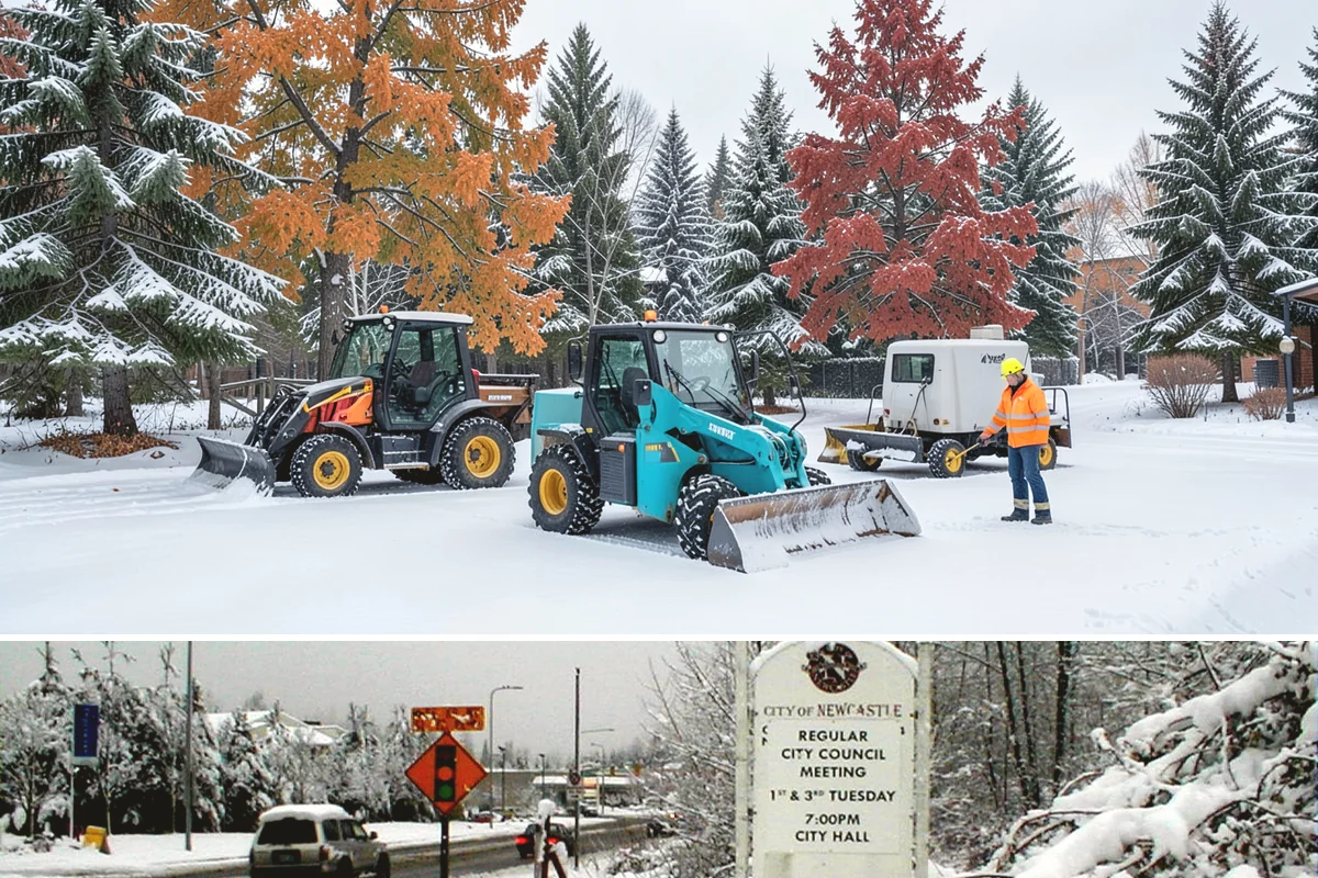 Grocery Store Deicing in Newcastle, King County, WA - Deicing runs the winter grocery season, peaking during the freezing-rain days when stores fill ahead of a lowland cold snap.