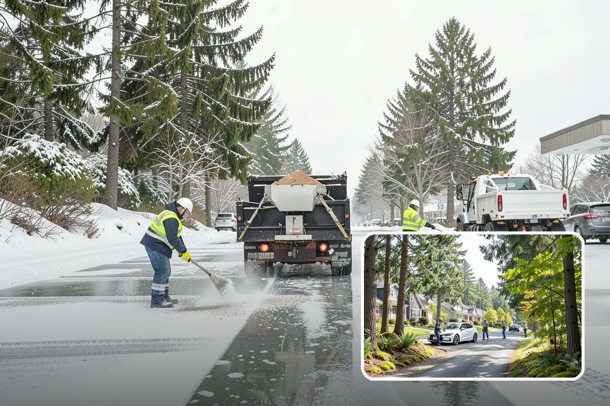 Grocery Store Deicing in Normandy Park, King County, WA - Protects shoppers pushing carts and carrying heavy bags