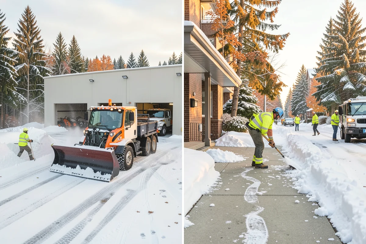 Grocery Store Deicing in Oak Harbor, Island County, WA - Map the entrance approach, cart corrals, and crosswalks