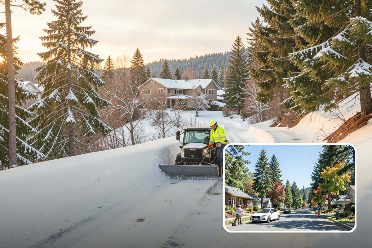 Grocery Store Deicing in Orting, Pierce County, WA - Protects shoppers pushing carts and carrying heavy bags