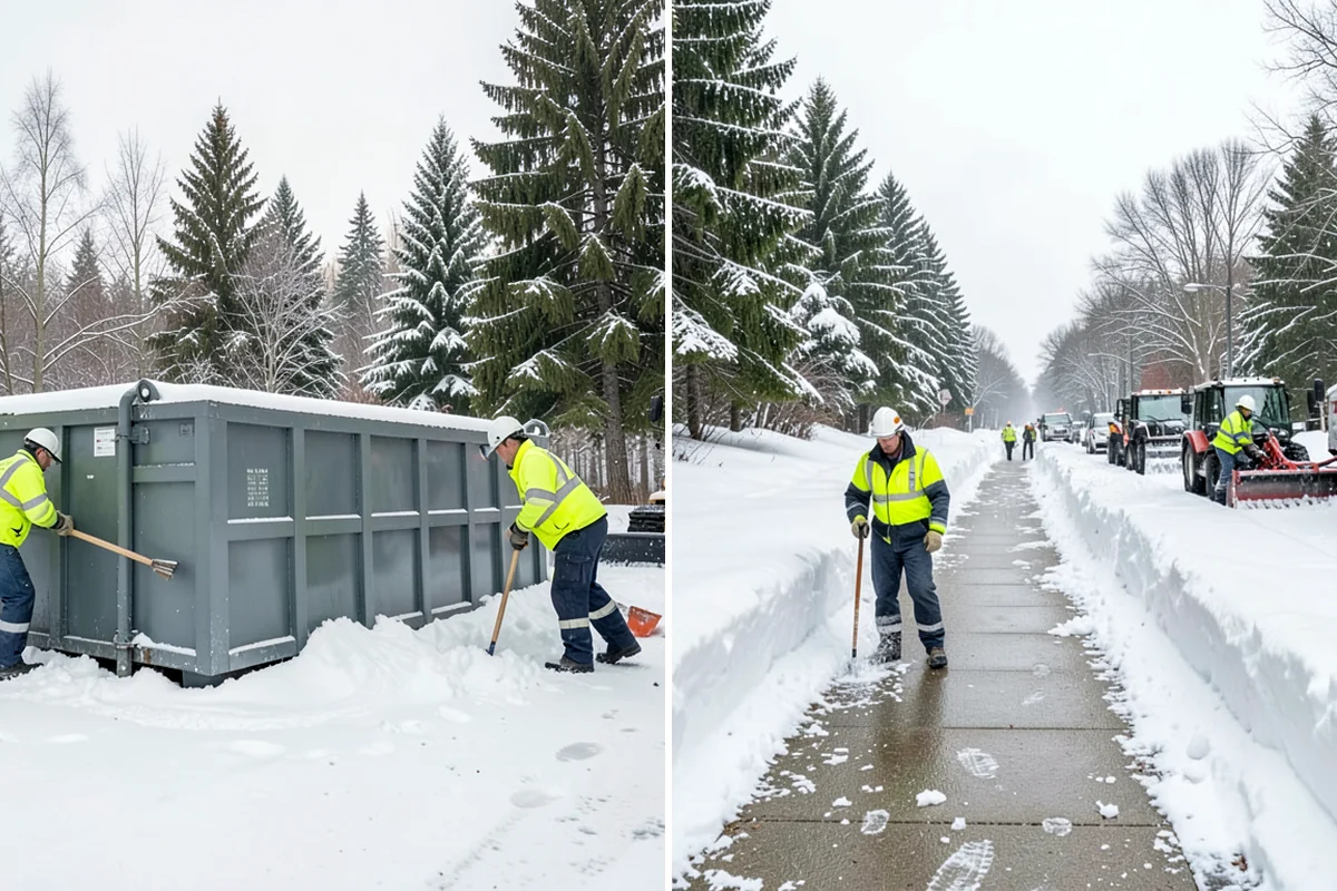 Grocery Store Deicing in Pacific, King County, WA - Map the entrance approach, cart corrals, and crosswalks