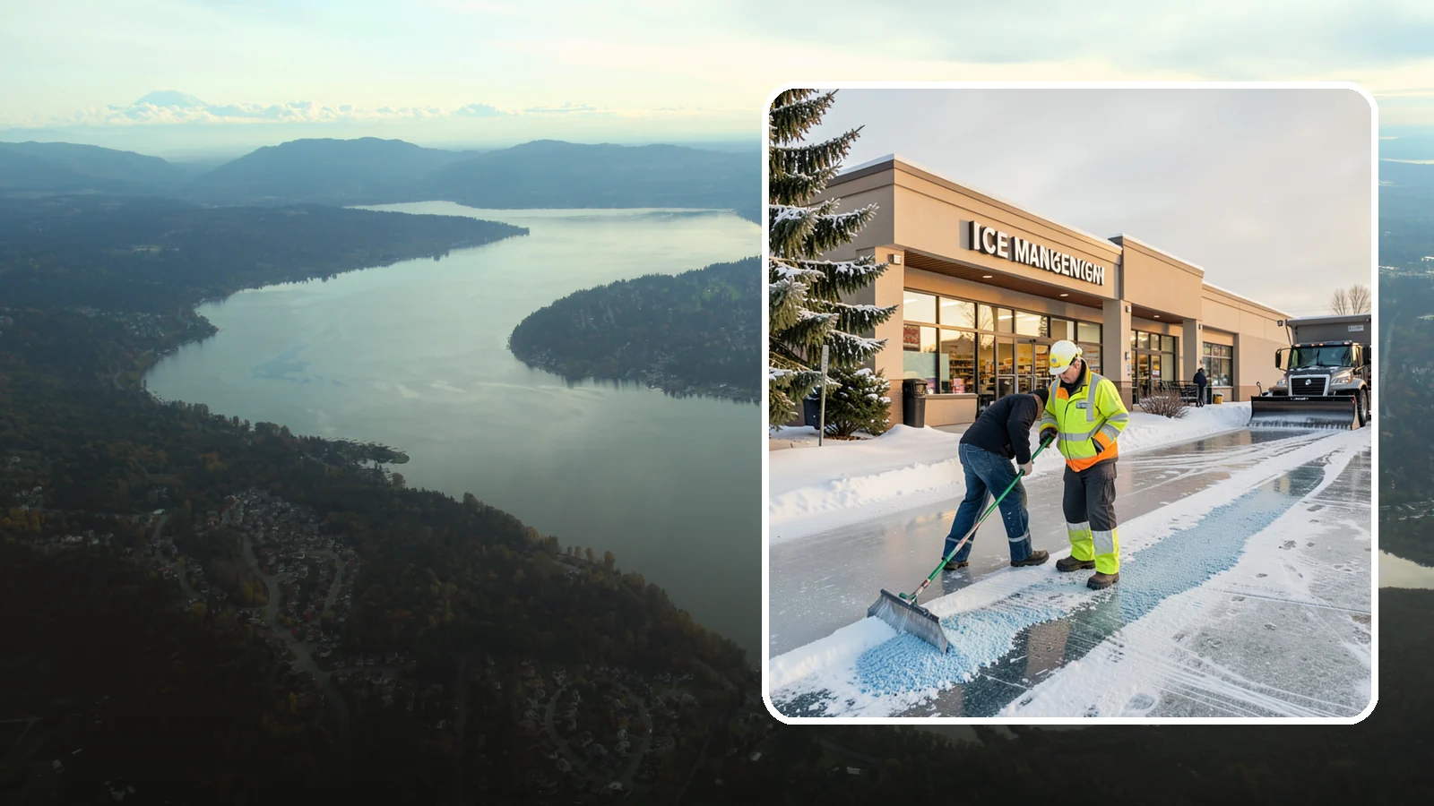 Grocery Store Deicing in Sammamish, King County, WA - Deicing for grocery stores, keeping entrances, cart corrals, and loaded-customer paths safe during peak winter shopping.