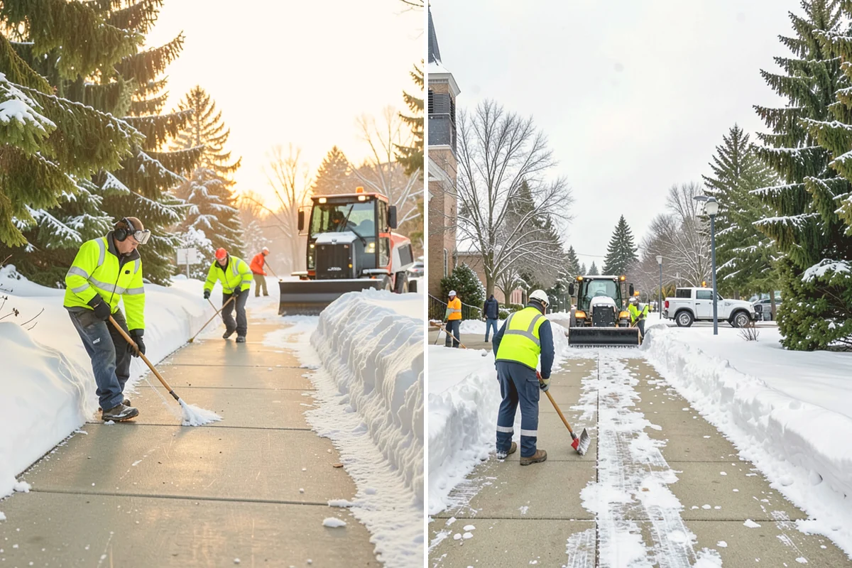 Grocery Store Deicing in Sammamish, King County, WA - Map the entrance approach, cart corrals, and crosswalks