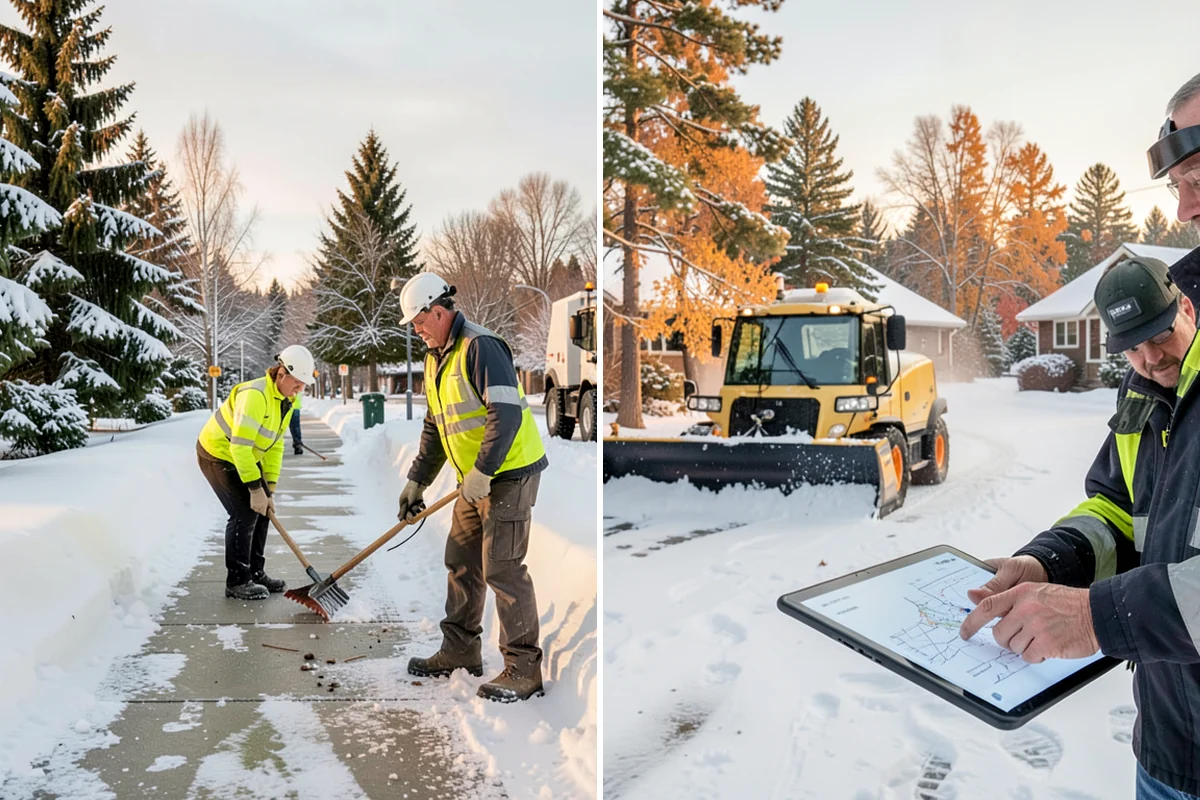 Grocery Store Deicing in SeaTac, King County, WA - Map the entrance approach, cart corrals, and crosswalks