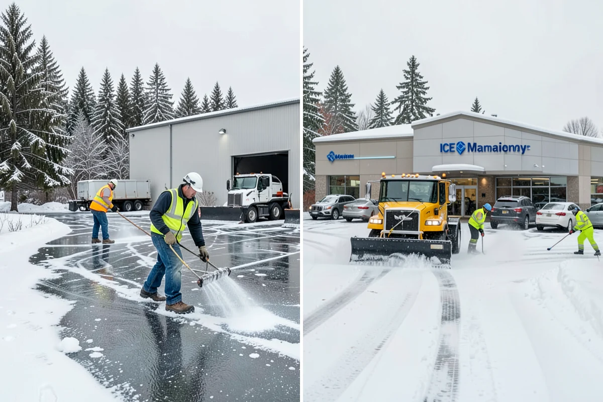 Grocery Store Deicing in Seattle, King County, WA - Map the entrance approach, cart corrals, and crosswalks