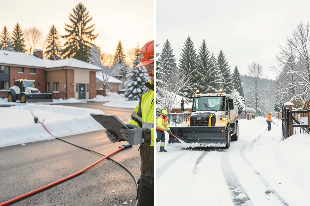 Grocery Store Deicing in Snohomish, Snohomish County, WA - Map the entrance approach, cart corrals, and crosswalks