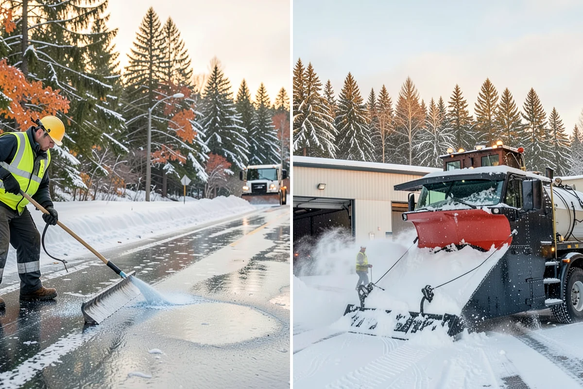 Grocery Store Deicing in Snoqualmie, King County, WA - Map the entrance approach, cart corrals, and crosswalks