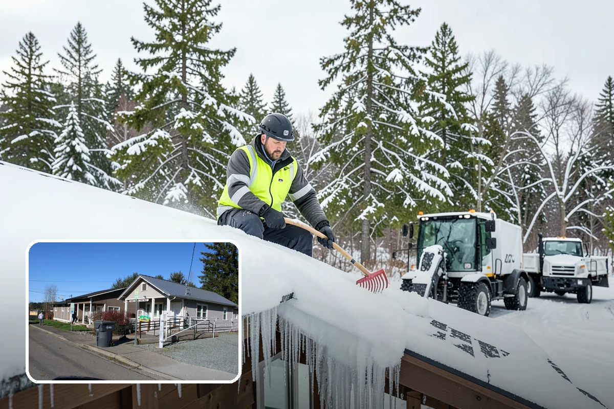 Grocery Store Deicing in South Prairie, Pierce County, WA - Protects shoppers pushing carts and carrying heavy bags