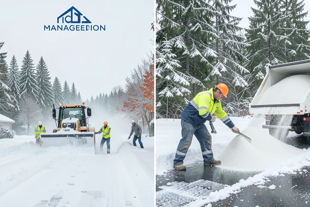 Grocery Store Deicing in South Prairie, Pierce County, WA - Map the entrance approach, cart corrals, and crosswalks
