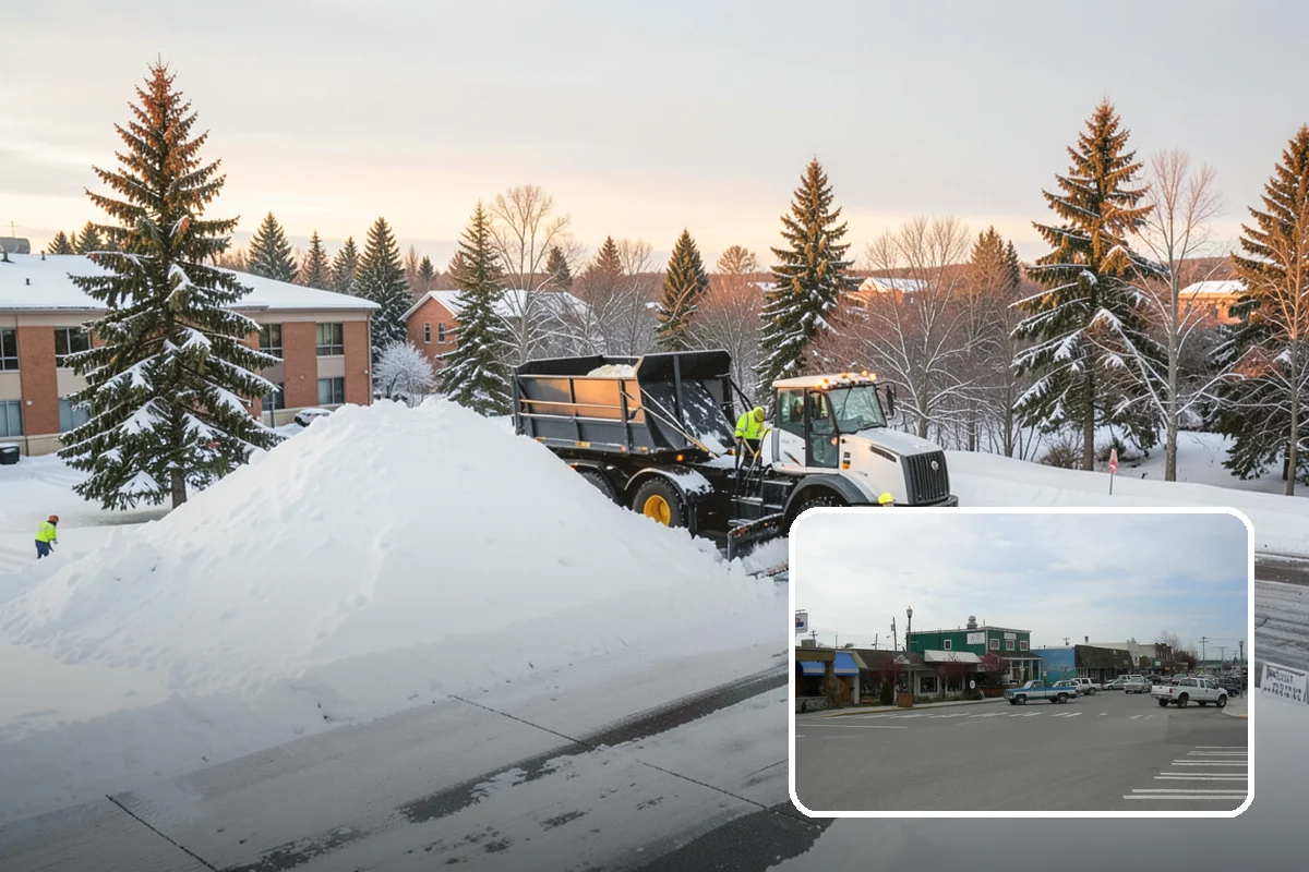 Grocery Store Deicing in Stanwood, Snohomish County, WA - Protects shoppers pushing carts and carrying heavy bags