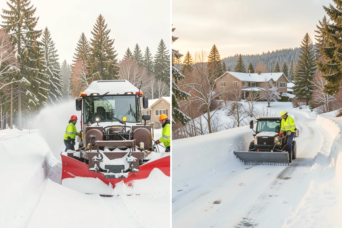 Grocery Store Deicing in Stanwood, Snohomish County, WA - Map the entrance approach, cart corrals, and crosswalks
