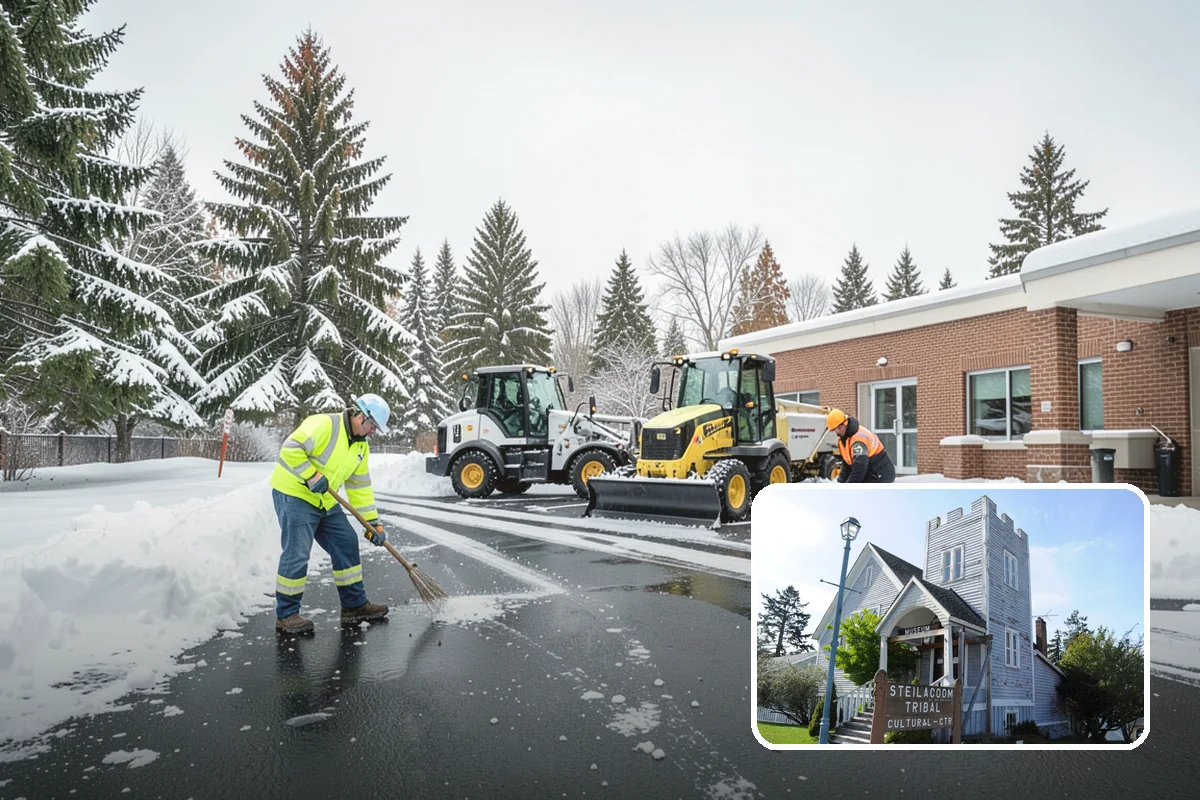 Grocery Store Deicing in Steilacoom, Pierce County, WA - Protects shoppers pushing carts and carrying heavy bags