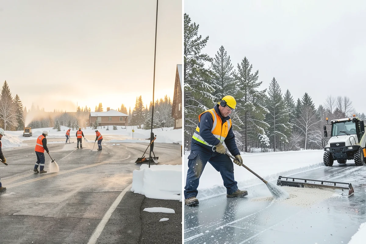 Grocery Store Deicing in Tacoma, Pierce County, WA - Map the entrance approach, cart corrals, and crosswalks