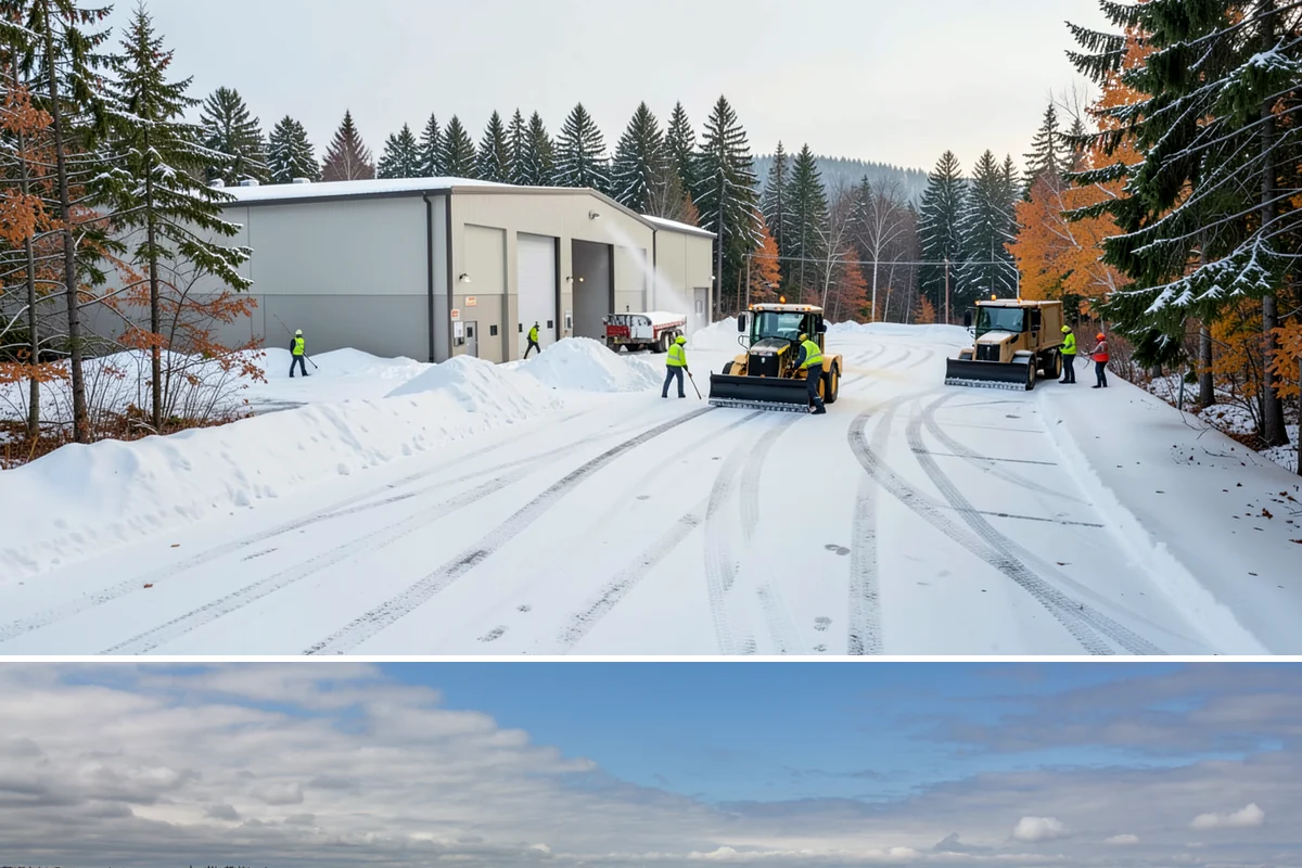 Grocery Store Deicing in University Place, Pierce County, WA - Deicing runs the winter grocery season, peaking during the freezing-rain days when stores fill ahead of a lowland cold snap.