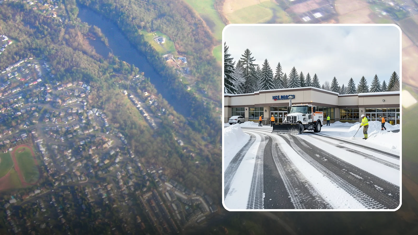 Grocery Store Parking Lot Snow Removal in Algona, King County, WA - We clear grocery store lots early so Western Washington shoppers park, load carts, and reach the doors safely in winter.