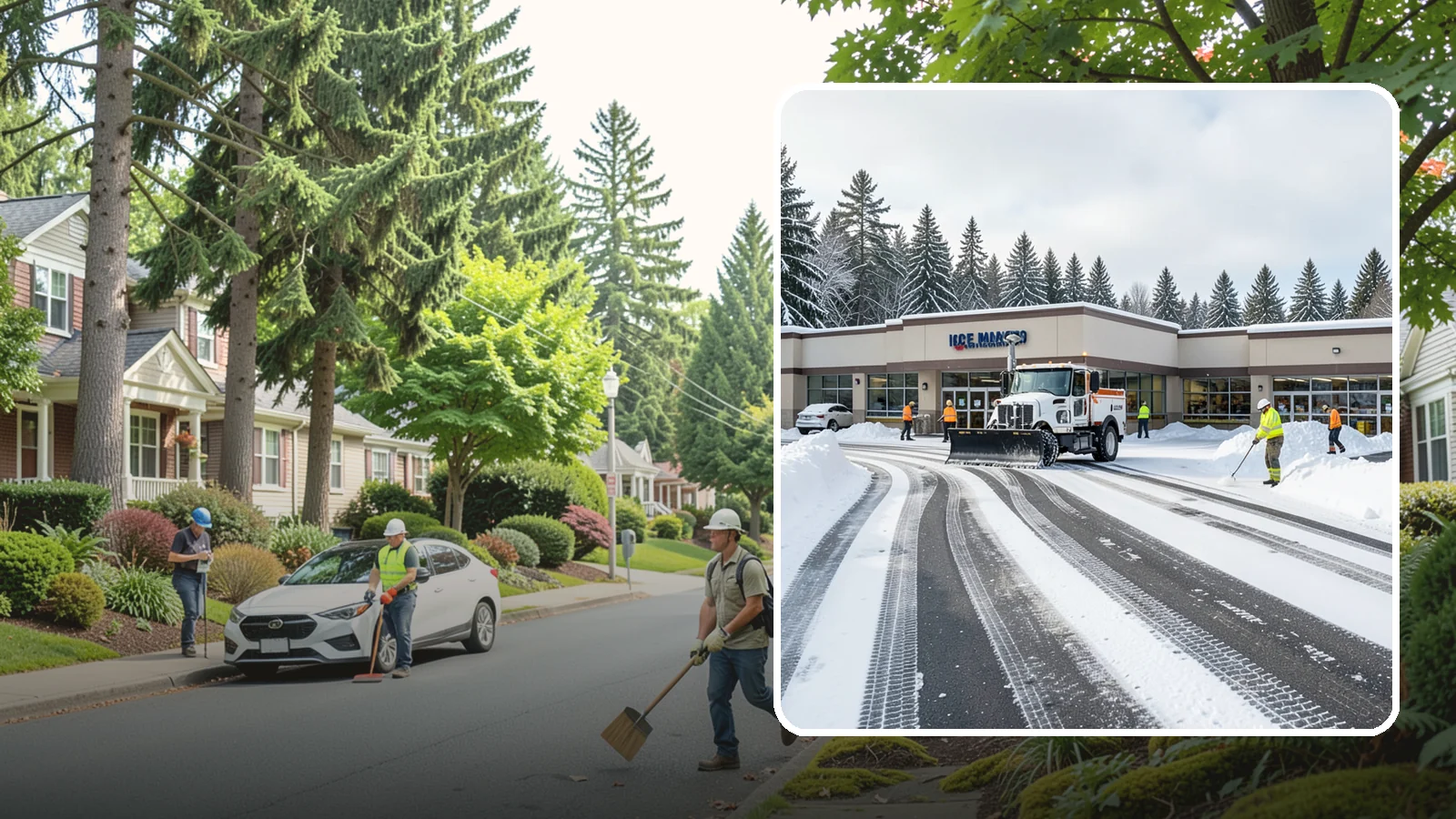 Grocery Store Parking Lot Snow Removal in Beaux Arts Village, King County, WA - We clear grocery store lots early so Western Washington shoppers park, load carts, and reach the doors safely in winter.