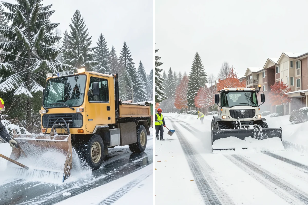 Grocery Store Parking Lot Snow Removal in Burlington, Skagit County, WA - Map cart corrals, crosswalks, and loading areas with the store