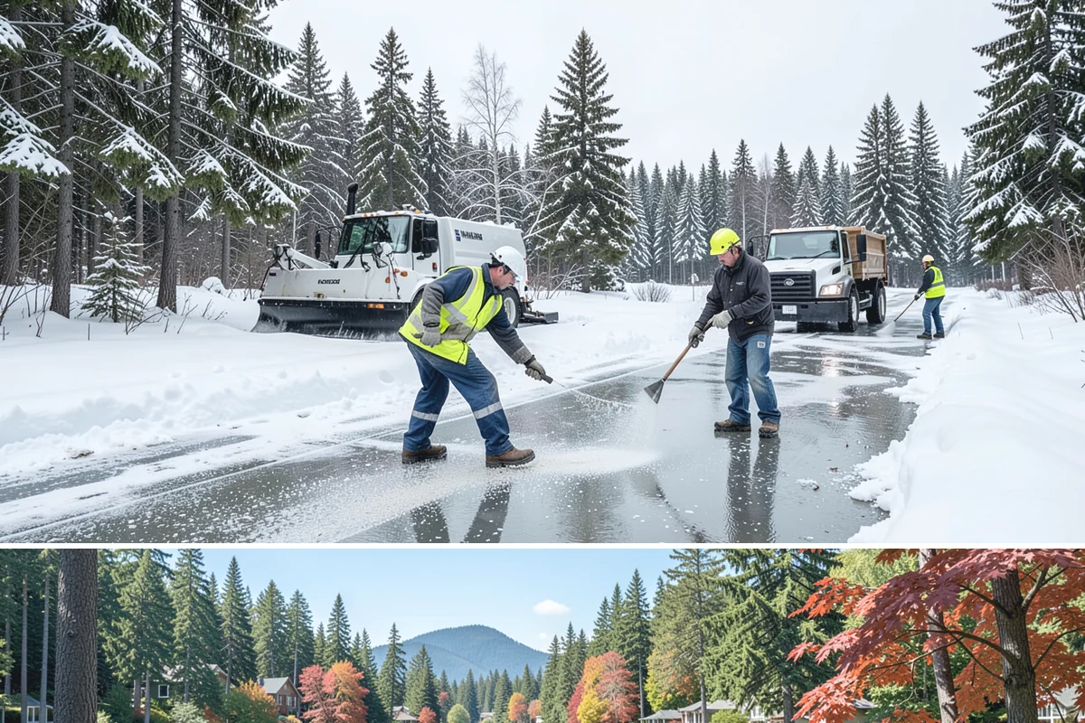 Grocery Store Parking Lot Snow Removal in Covington, King County, WA - Grocery store lots in Western Washington see the most winter demand from late November through February, spiking before every...