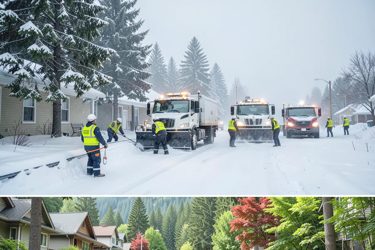 Grocery Store Parking Lot Snow Removal in Darrington, Snohomish County, WA - Grocery store lots in Western Washington see the most winter demand from late November through February, spiking before every...