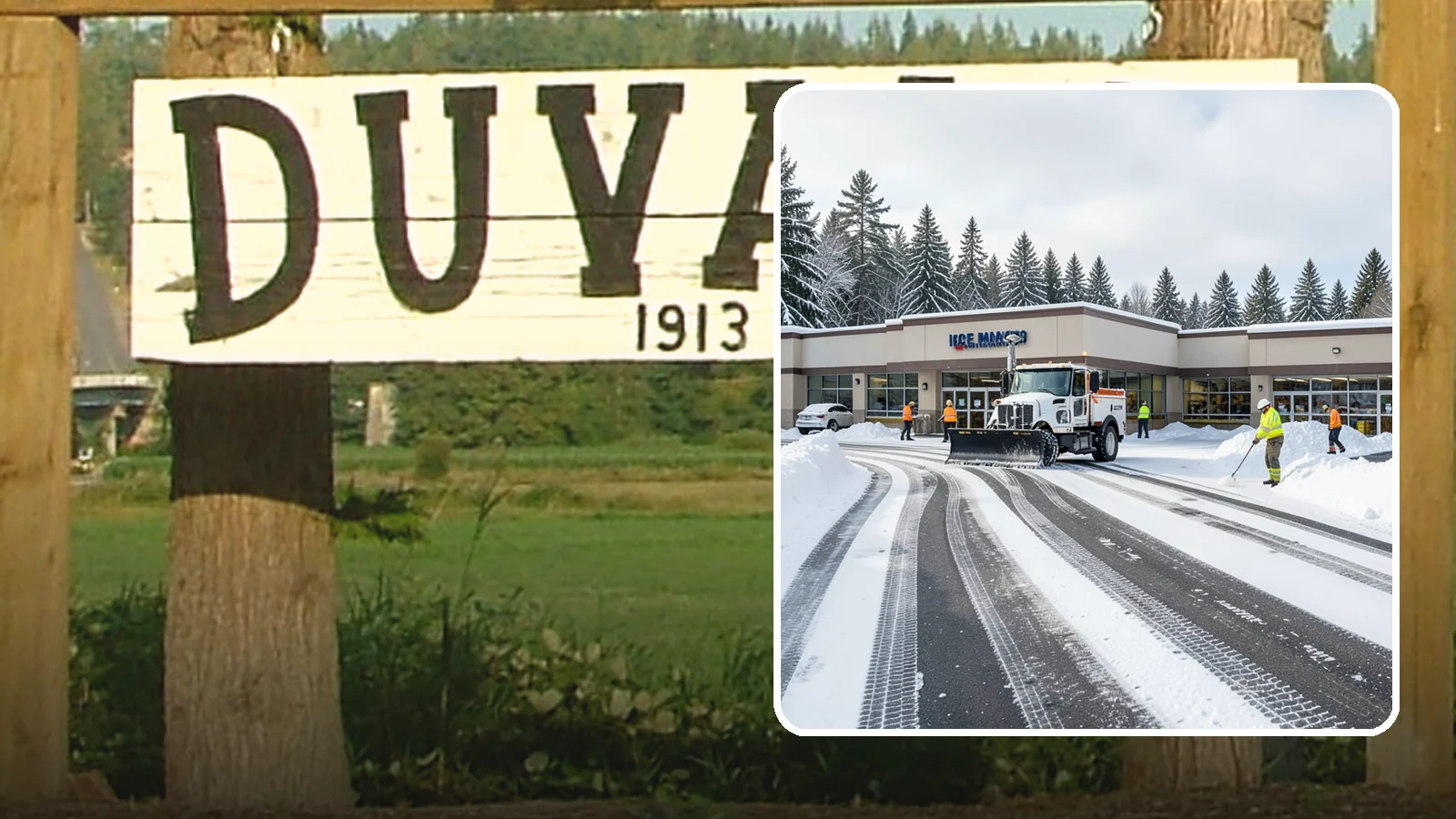 Grocery Store Parking Lot Snow Removal in Duvall, King County, WA - We clear grocery store lots early so Western Washington shoppers park, load carts, and reach the doors safely in winter.