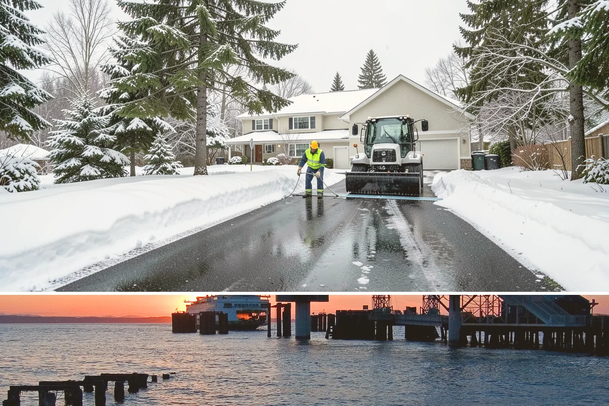 Grocery Store Parking Lot Snow Removal in Edmonds, Snohomish County, WA - Grocery store lots in Western Washington see the most winter demand from late November through February, spiking before every...