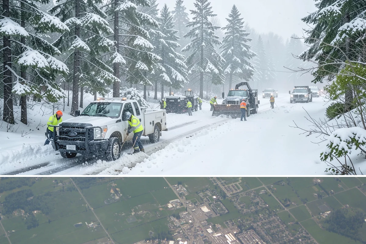 Grocery Store Parking Lot Snow Removal in Enumclaw, King County, WA - Grocery store lots in Western Washington see the most winter demand from late November through February, spiking before every...