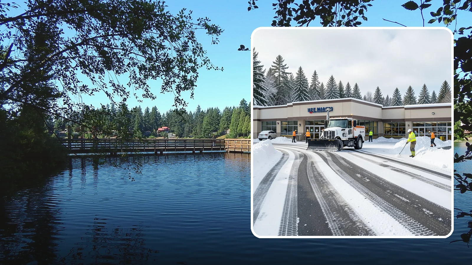 Grocery Store Parking Lot Snow Removal in Federal Way, King County, WA - We clear grocery store lots early so Western Washington shoppers park, load carts, and reach the doors safely in winter.
