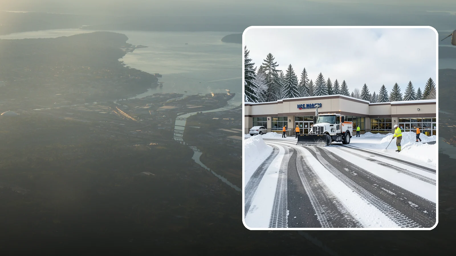 Grocery Store Parking Lot Snow Removal in Fife, Pierce County, WA - We clear grocery store lots early so Western Washington shoppers park, load carts, and reach the doors safely in winter.