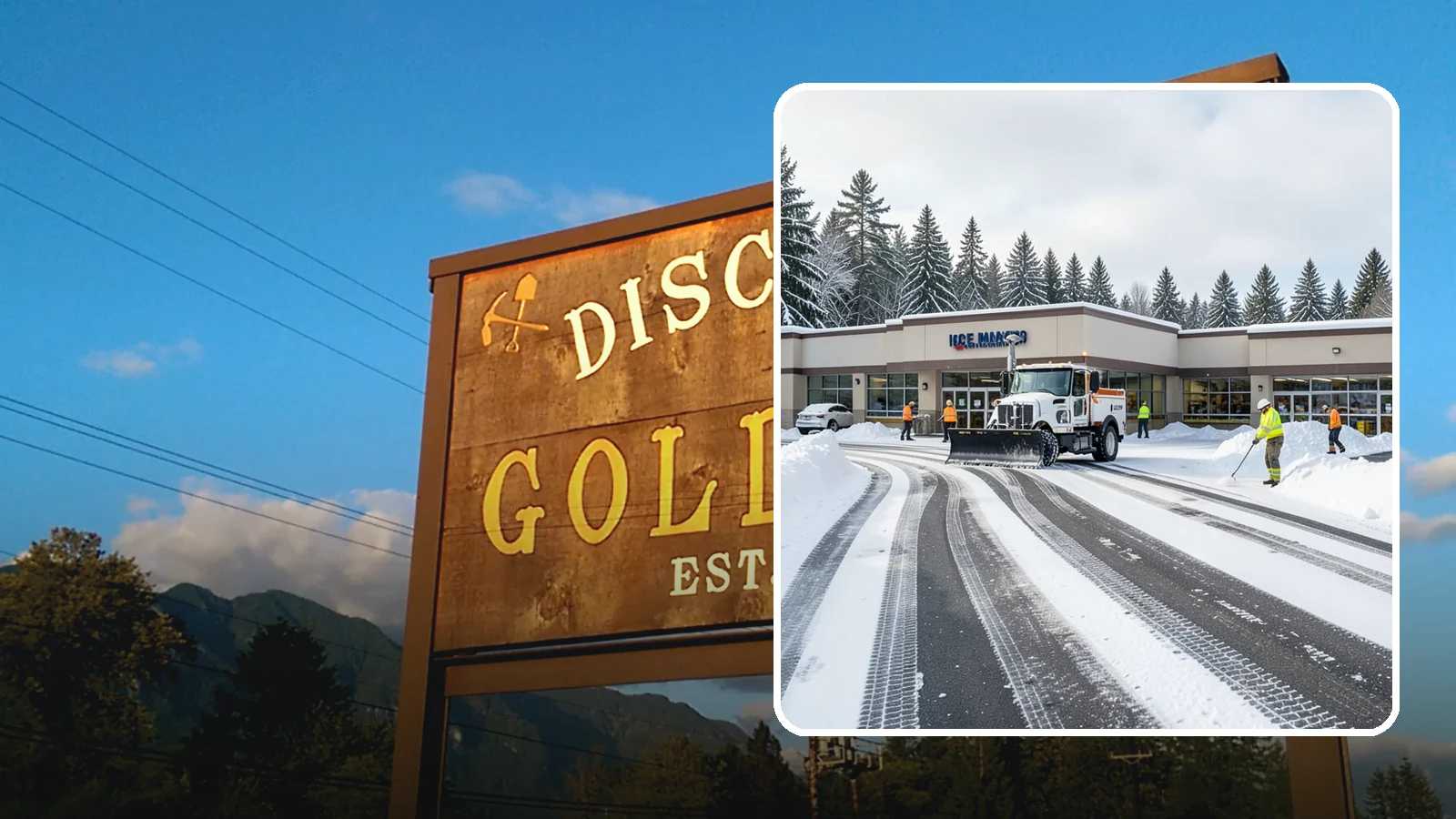 Grocery Store Parking Lot Snow Removal in Gold Bar, Snohomish County, WA - We clear grocery store lots early so Western Washington shoppers park, load carts, and reach the doors safely in winter.