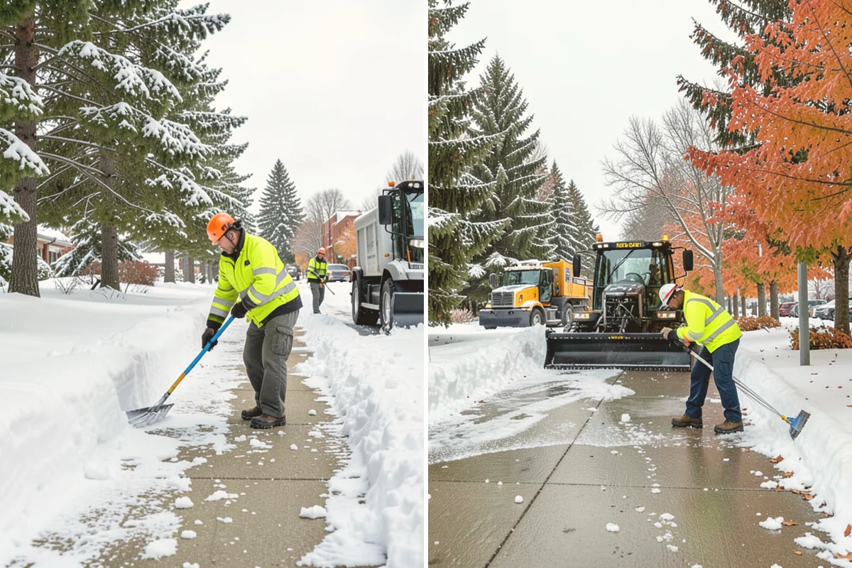 Grocery Store Parking Lot Snow Removal in Index, Snohomish County, WA - Map cart corrals, crosswalks, and loading areas with the store