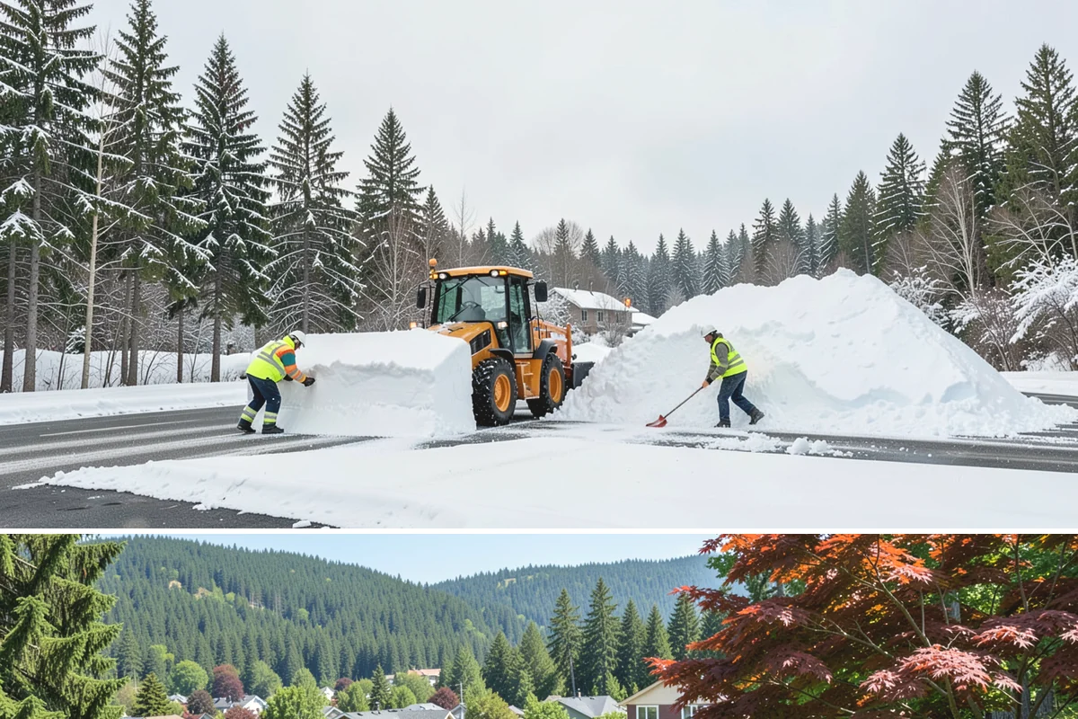 Grocery Store Parking Lot Snow Removal in Index, Snohomish County, WA - Grocery store lots in Western Washington see the most winter demand from late November through February, spiking before every...