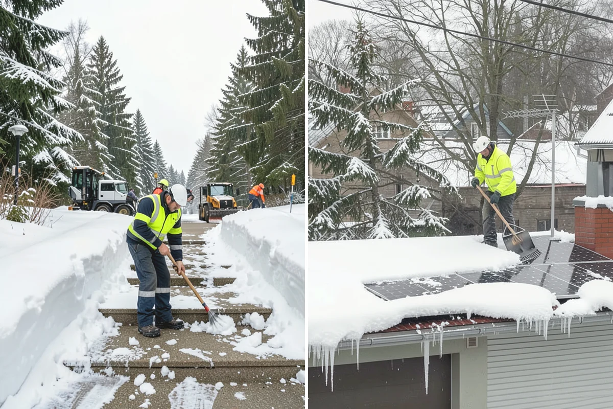 Grocery Store Parking Lot Snow Removal in Issaquah, King County, WA - Map cart corrals, crosswalks, and loading areas with the store