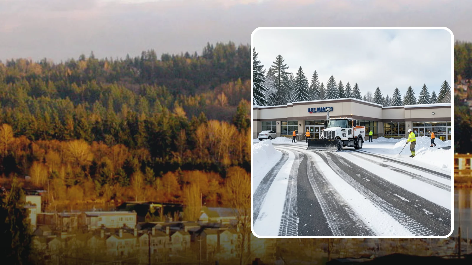 Grocery Store Parking Lot Snow Removal in Kenmore, King County, WA - We clear grocery store lots early so Western Washington shoppers park, load carts, and reach the doors safely in winter.